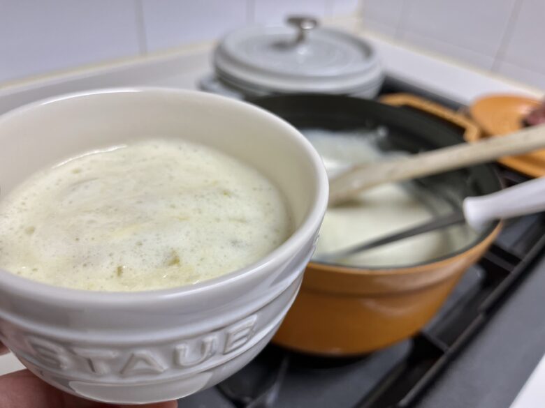ネギ ネギのスープ ポタージュ ストウブ staub 簡単レシピ 濃厚 料理初心者 料理 一品料理 20分 